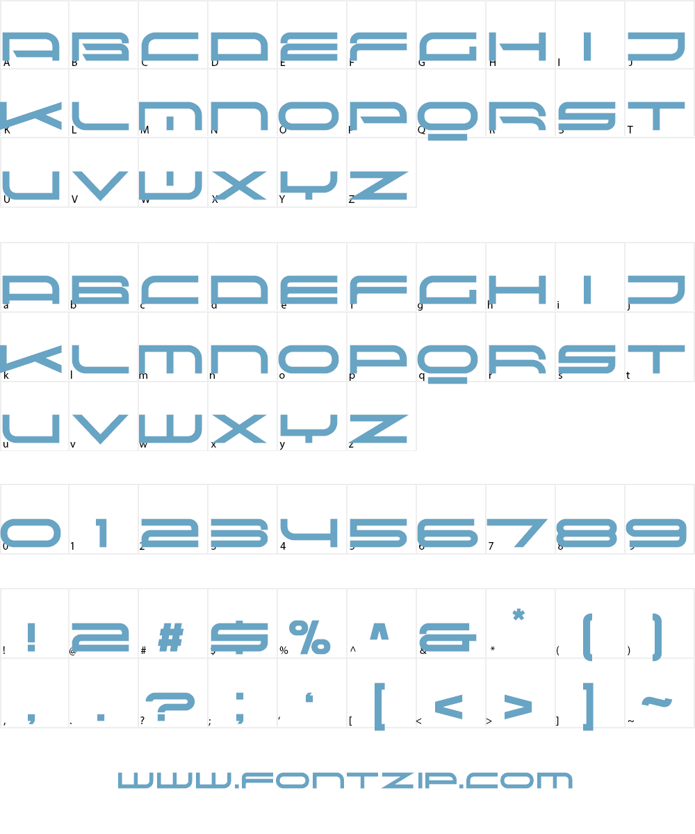 Red Seven Font Character